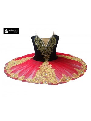 Vestito Tutù Saggio Danza Rosso Carmen Don Chisciotte Kitri Tutu DANC204